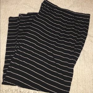 Black Striped Maxi Skirt